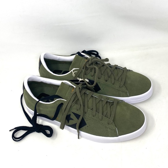 Converse Pro Leather OX Low Top Khaki Black Suede Women's Size Sneakers A00945C - Picture 4 of 10
